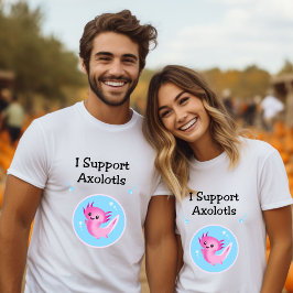 Axolotlsライトカラー対応かわいいパープル Tシャツ