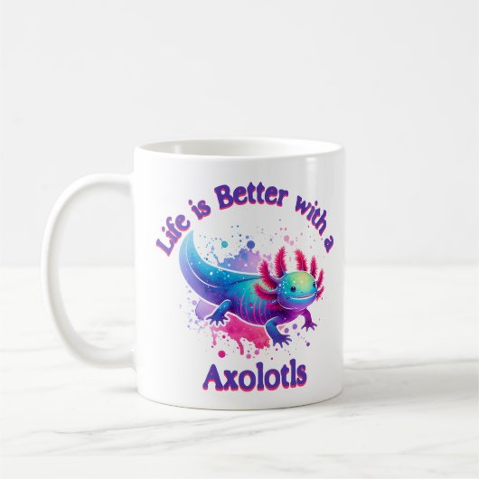 Axolotls愛人ペット所有者コーヒー愛人ギフトマグ コーヒーマグカップ (左)