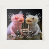 Axolotls Fish Party Backdrop Photo Wall Art Banner タペストリー (正面(横))