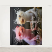 Axolotls Fish Party Backdrop Photo Wall Art Banner タペストリー (正面)