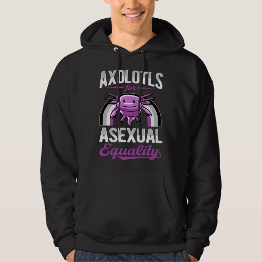 Axolotls For Asexual Equality Asexual Pride Rainbo パーカ (正面)