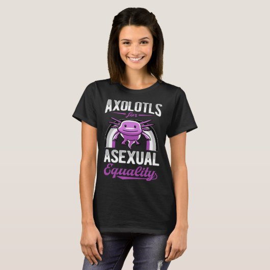 Axolotls For Asexual Equality Asexual Pride Rainbo Tシャツ (正面フル)