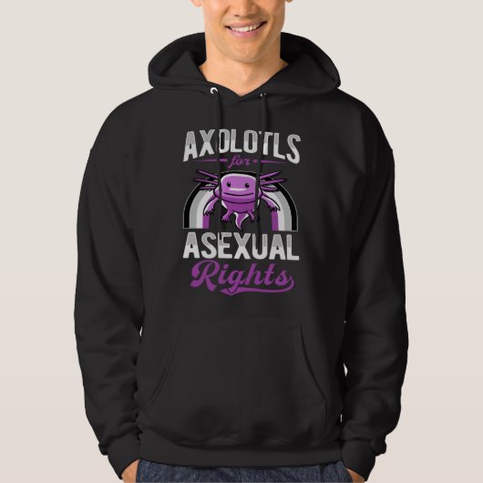 Axolotls For Asexual Rights Asexual Pride Rainbow  パーカ (正面)