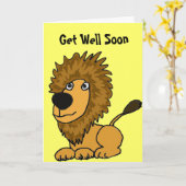 AY-ライオンの漫画は健康なカードを得ます カード (黄色い花)