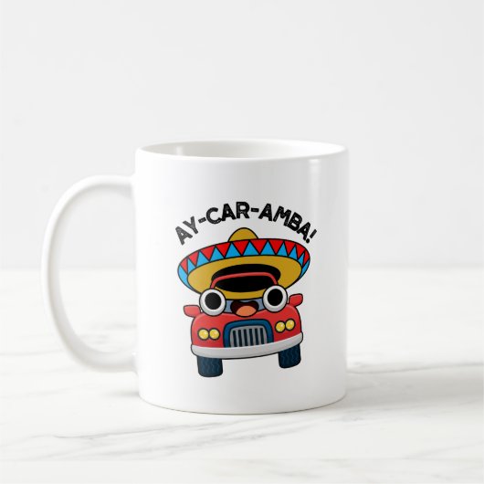 Ay-Car-Ambaメキシコおもしろい車のパン コーヒーマグカップ (左)