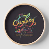 AY Fusion：クリエーター鮮やかとクリエーターのためのロゴデザイン 壁時計 (正面)