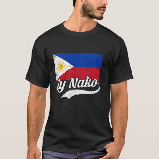 Ay Nako At悩むフィリピおもしろいノの表情の男性が出る Tシャツ