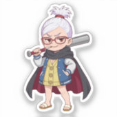 Ayase Seiko Chibi Style Illustration シール (正面)