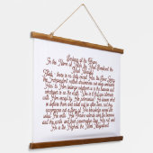 Ayat Ul Kursi 吊り下げ型タペストリー (傾斜あり)