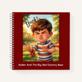 Ayden And The Big Red Gummy Bear Spiral Notebook ノートブック