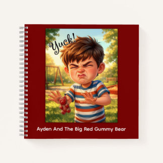 Ayden And The Big Red Gummy Bear Spiral Notebook ノートブック