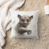 Aye Aye Portrait AREF289 - Watercolor クッション (ブランケット)