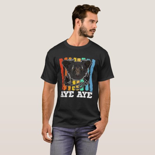 Aye Aye Primates Lemurs Madagascar  14 Tシャツ (正面フル)