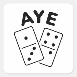 'Aye Domino' K-Pop Boygroup Meme Quote スクエアシール