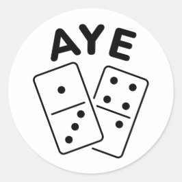 'Aye Domino' K-Pop Boygroup Meme Quote ラウンドシール