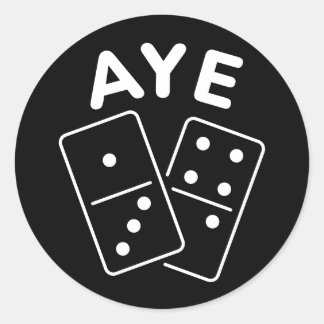 'Aye Domino' K-Pop Boygroup Meme Quote ラウンドシール