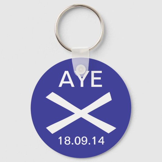 Aye to Scotish Independence Keyring キーホルダー (正面)