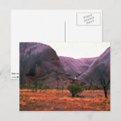 Ayers Rock, Australia Desertのサイドビュー ポストカード (正面/裏面)
