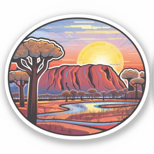 Ayers Rock - Set Australien (9 von 16) Aufkleber シール (正面)
