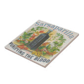 Ayer's Sarsaparillaのヴィンテージ広告。 タイル (側面)