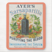 Ayer's Sarsaparillaのヴィンテージ広告。 マウスパッド (正面)
