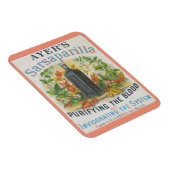 Ayer's Sarsaparillaのヴィンテージ広告。 マグネット (右側)