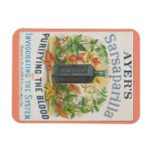 Ayer's Sarsaparillaのヴィンテージ広告。 マグネット (横)