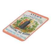 Ayer's Sarsaparillaのヴィンテージ広告。 マグネット (左側)