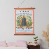 Ayer's Sarsaparillaのヴィンテージ広告。 吊り下げ型タペストリー (寝室)