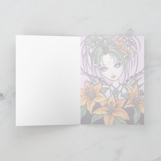 AylaのトラのLillyの妖精カード カード (内部)