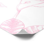 Ayla | Custom Pink Teddy Bear Nursery Design  ポスター (角)