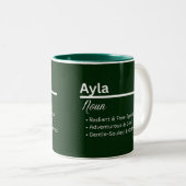 Ayla Personalized Name Coffee Mug ツートーンマグカップ (正面右)