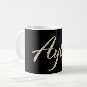 Aylin white gold Handwriting Tasse Kaffeetasse コーヒーマグカップ (正面左)