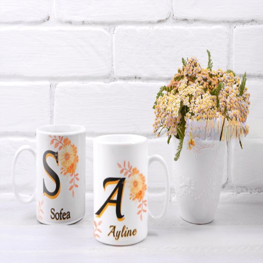 Ayline name – Elegant Letter A Coffee Cup マグカップ