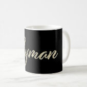 Ayman Name whitegold Tasse Teetasse Kaffeetasse コーヒーマグカップ (正面右)