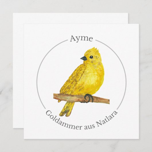 Ayme -  Goldammer aus Natlara (正面/裏面)