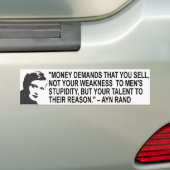 Aynのランドの引用文のバンパーステッカー バンパーステッカー (車上)