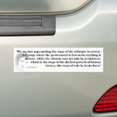 Aynランド引用文オンザ究極の反転 バンパーステッカー (車上)