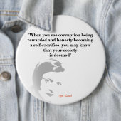 Ayn Rand引用文オンザルーズソサエティ 缶バッジ (インサイチュ)