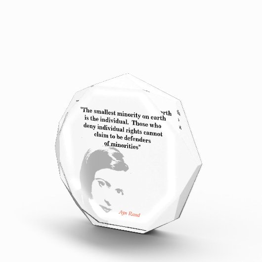 Ayn Rand引用文オン最小の少数派フォトブロック フォトブロック (右)