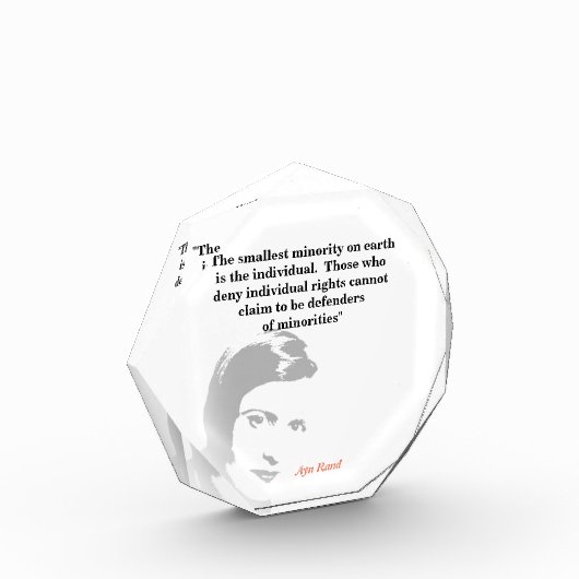 Ayn Rand引用文オン最小の少数派フォトブロック フォトブロック (左)