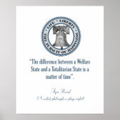 Ayn Rand引用文（全体主義） ポスター (正面)