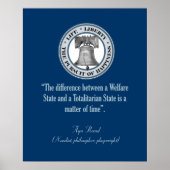 Ayn Rand引用文（全体主義） ポスター (正面)