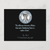 Ayn Rand引用文（全体主義） ポストカード (正面)