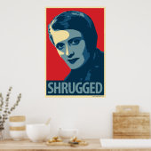 Ayn Rand – ショッフル： Obama CHOPE Parody Poster ポスター (キッチン)