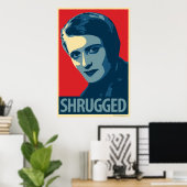 Ayn Rand – ショッフル： Obama CHOPE Parody Poster ポスター (ホームオフィス)