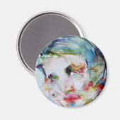 ayn rand – 水彩ポートレート マグネット (正面/裏面)