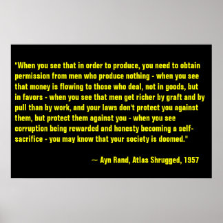 Ayn Rand、Atlas Shruged ポスター