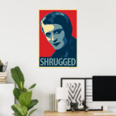 Ayn Rand - Shruged: OHP Poster ポスター (ホームオフィス)