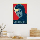 Ayn Rand - Shruged: OHP Poster ポスター (キッチン)